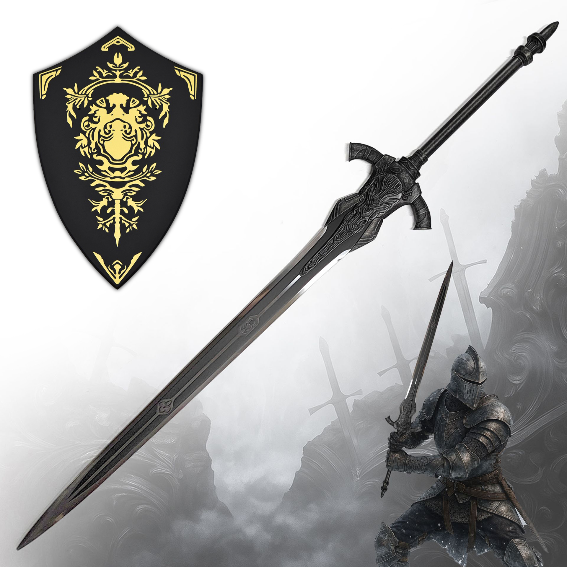 Dark Souls - Großschwert von Artorias 140cm mit Wandtafel